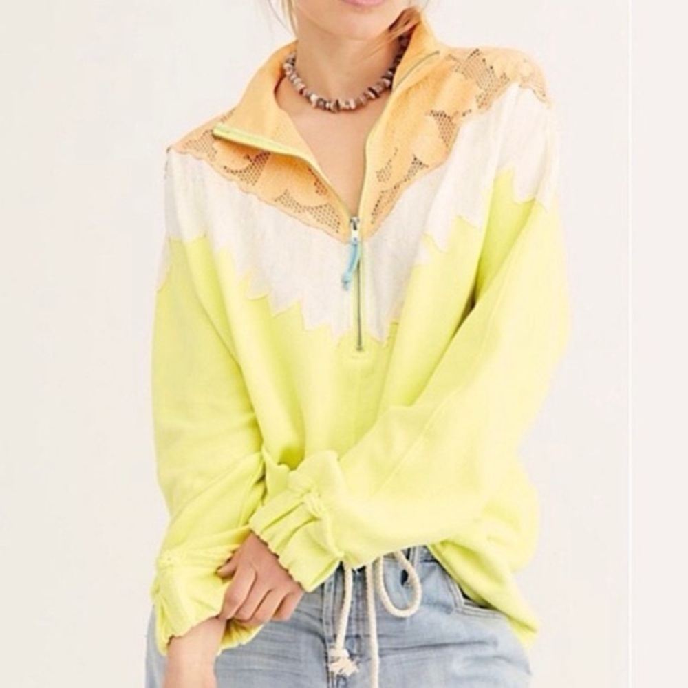 Free People Isla Lime Sweatshirt